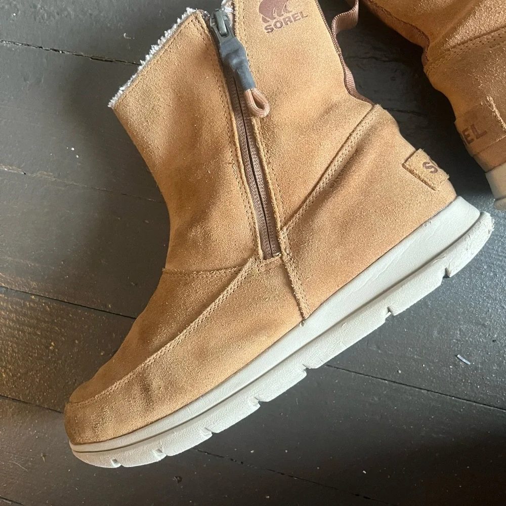 Sorel Explorer Zips Waterproof Suede Winter Boots - Picture 10 of 11